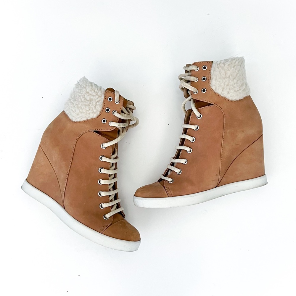See By Chloe Tan Wedge Sneakers